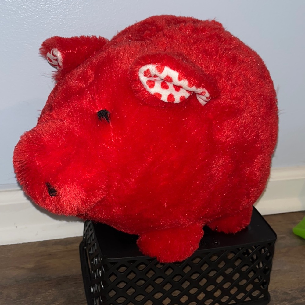 Fluffy large piggy bank